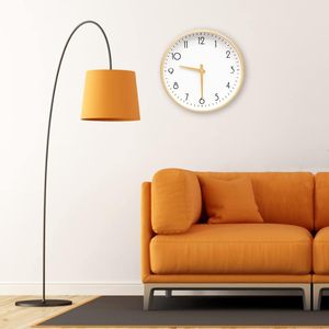 Wooden Wall <b>Clock</b> Silent Non Ticking 10 Inch Analog <b>Battery</b> Operated Round Quartz Kitchen <b>Clock</b> - Product Image 4