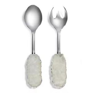 Poignée en rotin meilleure qualité service alimentaire vaisselle couverts salade serveur ensemble accessoires de cuisine cuisine - Product Image 5