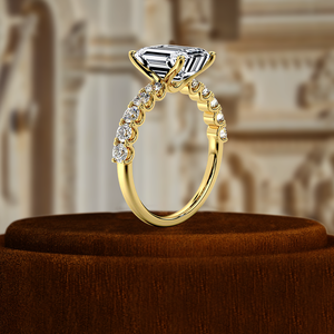 แหวนหมั้นเพชรเม็ดเดี่ยวทรงบริลเลียนท์ 1 กะรัต ผลิตในห้องปฏิบัติการ พร้อมแหวนทองคำแท้ 14k ดีไซน์พิเศษ รับรองโดย IGI สำหรับแหวนแต่งงาน - Product Image 6