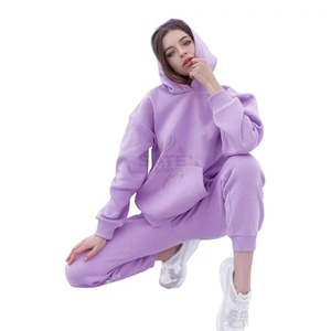 Conjuntos Deportivos Casuales de Invierno para Mujer, 100% Algodón, con Logotipo Personalizado, Transpirables, Ecológicos, Tallas Grandes, Pantalones Deportivos con Capucha XXL - Product Image 4