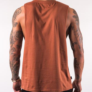 Camisetas sin mangas de nuevo diseño para hombre, camiseta de rapero de ajuste holgado con fondo de angustia, Camiseta de algodón pesado con lavado ácido para hombre - Product Image 4