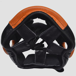 Cowhide Leather <b>MMA</b> <b>Dummy</b> Head Guard Sparring Helmet Protector Gear BLAZE FIGHT GEAR Model BFG-HG-09 for Boxing and Fighting - Product Image 3
