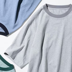 CAMISETA AIRism ALGODÓN RINGER CAMISETA CONTRAST PIPED CAMISETA - Product Image 4