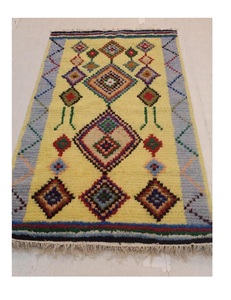 Stylish Indian Vintage Moroccan Prayer Woven Rug 100% Wool Tufted Hand Knotted Bohemian Living Room Floor Area Carpet Runners - Product Image 2