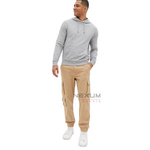 Pull à capuche 100% coton pour hommes, polaire épaisse de haute qualité, taille personnalisée, service OEM d'impression pour l'hiver, streetwear thermique - Product Image 5