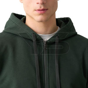 Sudadera con capucha sólida para hombre con bordado personalizado y serigrafía, abrigo de invierno de 300 gramos con cuello con capucha - Product Image 3