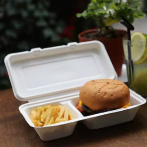 Cajas Pav Bhaji, fiambrera desechable de bagazo biodegradable ecológica, cajas compostables de catering para eventos - Product Image 1