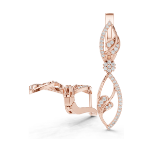 Boucles d'oreilles en diamant de laboratoire 0,732 CT, diamants CVD VVS-VS-EF, or 18 carats, 14 carats, 10 carats et argent 925, or rose, or jaune, or blanc, luxe - Product Image 4