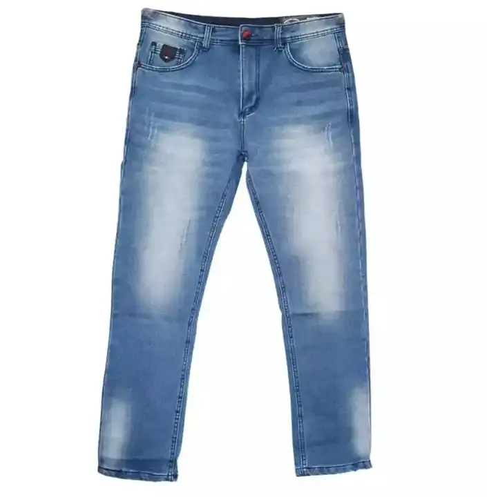 Fabrika doğrudan toptan tasarımcılar mavi kot erkekler yırtık sıska streç Denim pantolon ince erkek kot