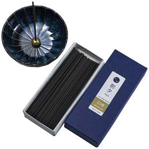 ชุดของขวัญธูป Asayu Japan Low Smoke กลิ่นไม้จันทน์ พร้อมที่วางธูปสีน้ำเงินกรมท่า (ญี่ปุ่น) - Product Image 3