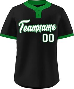 Chemise de baseball et de softball pour jeunes personnalisée à deux boutons en polyester respirant avec sublimation brodée et logo personnalisé - Product Image 5