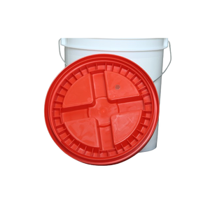 Cubo de plástico de grado alimenticio, tapa de bloqueo de aire de tornillo y mango de acero, <span class=keywords><strong>25</strong></span> <span class=keywords><strong>litros</strong></span>, 6,5 galones - Product Image 4