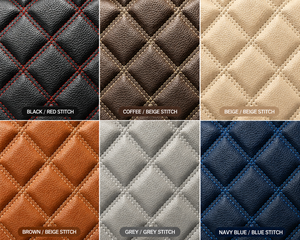 Pelle Sintetica Personalizzata a Righe Incrociate per Rivestimenti Auto/Sedili Nautici/Divani Decorativi - Product Image 2