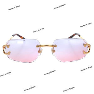 Lunettes de soleil de luxe avec monture plaquée rhodium, verres dégradés rose et violet, design moderne, unisexe, lunettes de mode tendance et élégantes - Product Image 2