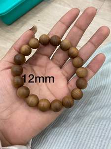 Rosarios de sándalo marrón religiosos hechos a mano, cuentas de madera con fragancia Natural, cuentas sueltas a granel Mala DEL SUR DE LA India para regalos - Product Image 2