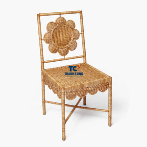 Silla de mimbre natural artesanal de nuevo diseño, silla de mimbre de alta calidad para sala de estar, muebles de comedor, sillas de comedor - Product Image 2