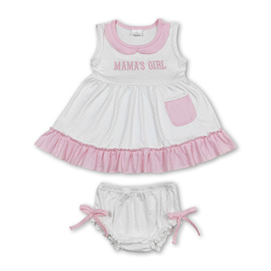 Ensemble tunique et short à pois roses pour maman, vêtements pour enfants, vêtements pour bébés, vêtements pour enfants (OEM/ODM/RTS) - Product Image 3