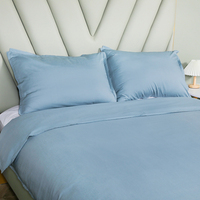 Vente en gros de parures de lit de luxe en lin pur à 100% imprimé, en lin français naturel, pour lit double