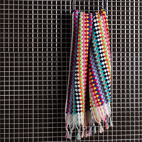 Serviette de plage carrée turque en coton 100% tissé Dobby, couleur unie, séchage rapide, teinte en fil, style Peshkir Pestemal / Décoration d'intérieur