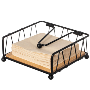 Estante de pañuelos de Metal de madera de lujo, servilletero cuadrado para cocina, mesa de comedor, decoración ecológica, nuevo diseño más vendido 2025 - Product Image 6