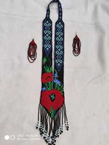 สร้อยคอลูกปัดแก้วสั่งทําพิเศษพร้อมต่างหูเข้าชุด มีจําหน่ายในลวดลายสั่งทําพิเศษเพื่อจําหน่ายต่อจากร้านขายแฟชั่น - Product Image 5