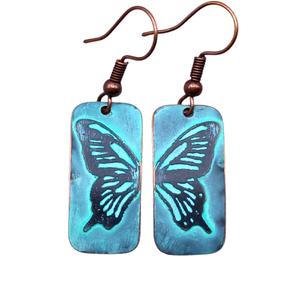 Las Falls 14 février martelé or patine gravé cercle boucles d'oreilles longue robe de costume de fête noire femmes bijoux pour filles - Product Image 2