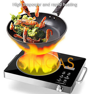 Cuisinière électrique en céramique haute puissance 2200W 110V-220V avec boîtier en acier inoxydable, cuisinière à induction intelligente - Product Image 3