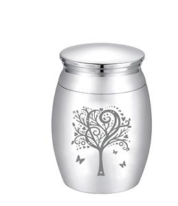 Urna de recuerdo de árbol de la vida de plata para cenizas Urna de metal para cenizas humanas Urnas de entierro de lujo para cenizas humanas adultas Tamaño personalizado - Product Image 6