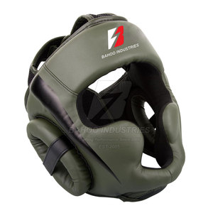 Custom Design High Quality Leather Lightweight Eco-Friendly Breathable <b>Head</b> Guard for Kick Boxing MMA <b>Training</b> - Product Image 3
