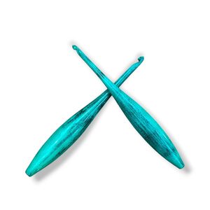 Handcrafted Wooden Yarn Bowl with Turquoise <b>Crochet</b> <b>Hooks</b> Floral Carved Knitting Gift <b>Set</b> Mother's Day or Christmas Gift - Product Image 6