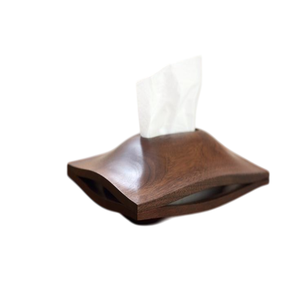 Porte-boîte à mouchoirs en bois distributeur de mouchoirs porte-serviettes pour décor à la maison bureau boîte de rangement de mouchoirs de bureau dans différentes formes - Product Image 3