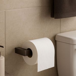Panarea 17.5 cm mobili da bagno in ottone cromato e nichel spazzolato porta rotolo di carta igienica con finitura beccuccio - Product Image 2