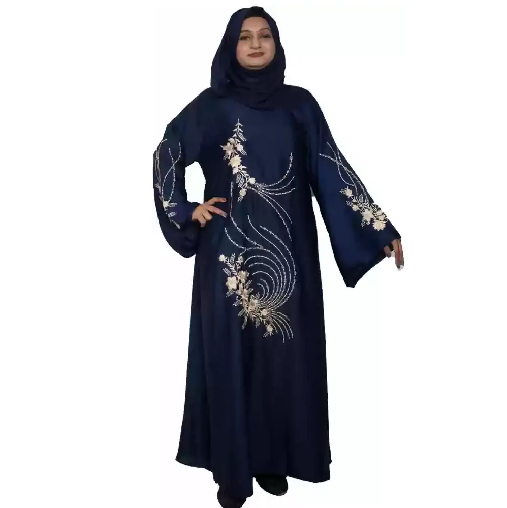 breathable Wholesale Solid Color Simple Modest Islamic Clothing Abaya Muslim Dresses Abayas For Women