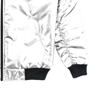 Chaqueta de Satén Azul y Blanca Zeta Phi Beta para Mujer, Estilo 1920, Bordado con el Escudo de la Hermandad ZPB, Prenda Griega Premium, Ropa Deportiva - Product Image 6