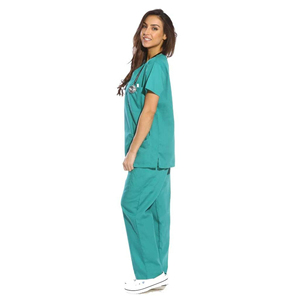 Conjuntos de exfoliación tejidos antibacterianos para uso médico, uniformes de hospital para mascotas de Odontología de poliéster elástico de 4 vías personalizados al por mayor - Product Image 3