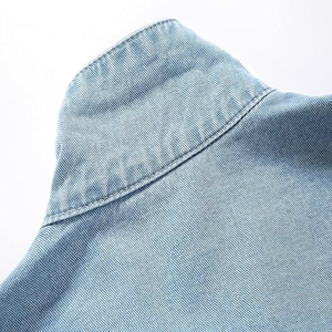 Vêtements décontractés Veste d'hiver à col montant Prix de gros Meilleur design Veste en jean pour hommes - Product Image 4