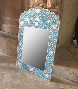 Miroir mural bohème fait main avec incrustation de nacre, couleur et taille personnalisables - Product Image 2