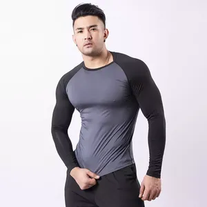 Fabricante al por mayor de los hombres de manga larga de alta elasticidad gimnasio Rash Guard ropa impresa BJJ MMA ropa de artes marciales - Product Image 6