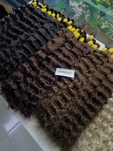 Super double drawn Vietnamese Remy Bulk Hair in Straight Wavy and Body Wavy Color #1 #4 to #<b>PLA</b> Full Length 50cm to 70cm - Product Image 5