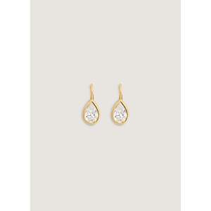 Harper 2ctw Yellow Gold Diamond Earrings Pear <b>Drop</b> Design - Product Image 1