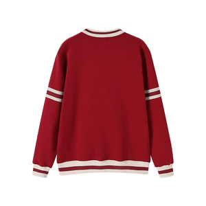 Sudadera de Invierno Delta Crimson DST Chenille con Cuello Redondo |   Sudadera Unisex Estilo Universitario con Logotipo Griego Bordado en la Parte Delantera y Ribetes - Product Image 2