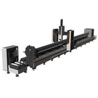 Machine de découpe laser à fibre métallique 5 axes OCEAN LINK pour tubes carrés et ronds 6000W Mandrin 360mm Refroidissement par eau CNC
