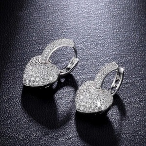 Pendientes de moissanita de Plata de Ley 925, pendientes de estudio de orden personalizado de claridad VVS para mujer, joyería de moda - Product Image 1