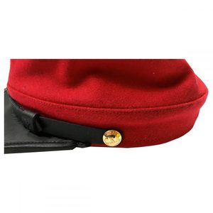 Casquette de l'artillerie confédérée civile en laine rouge, casquette à visière, chapeau à visière avec un design aéré et un style décontracté - Product Image 5