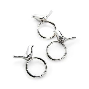 Durable stainless metal napkin <b>ring</b> set suitable for hotels restaurants parties and daily dining table usage - Product Image 2