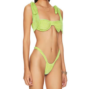 Conjuntos de Bikini de Dos Piezas con Estampado Animal, Cuello en V, Impermeables y Ecológicos, con Relleno Extraíble y Logotipo Personalizado para Mujer, 2025 - Product Image 3