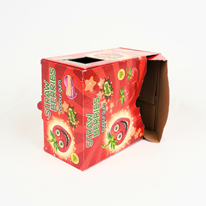 Boîte en carton auto-élevante pour emballage alimentaire de chewing-gum à la fraise, 200 pièces, présentoir de bonbons fruités, impression quadricolore brillante - Product Image 2