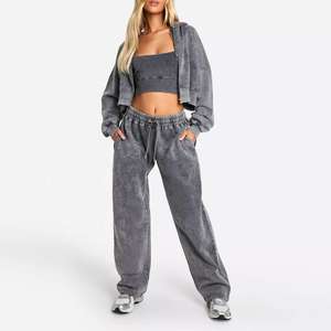 Cropped Pullover Sweatshirt Crop <b>Top</b> Hoodie Factory Custom <b>Women</b> Sportswear Apparel Fitness Yoga Cotton <b>Fleece</b> Gym Hooded Jogger - Product Image 5