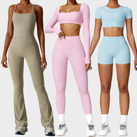 2025 costume de Yoga personnalisé sport femmes vêtements de sport Fitness Leggings pantalon entraînement combinaison serrée ensembles de Yoga