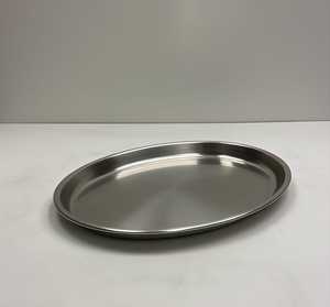 Bandejas de servicio de acero inoxidable pulido de grado alimenticio de diseño ovalado elegante para restaurante Hotel Bar fiesta para servir bandeja de chocolate - Product Image 3